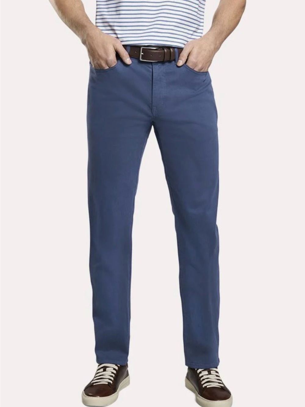 Peter Millar Cotton/ Modal Straight Five Pockets Pants Dusty Blue Size 40